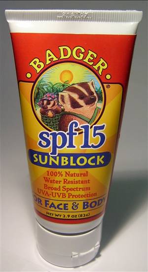 Badger sunscreen SPF15